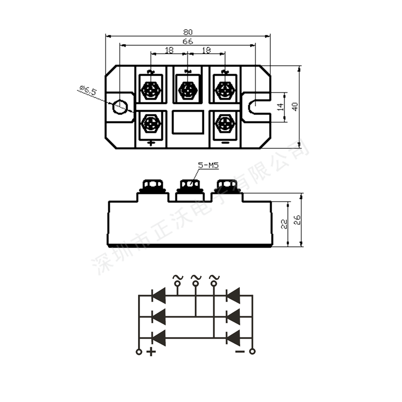 6RI100E-120 整流桥堆 整流模块